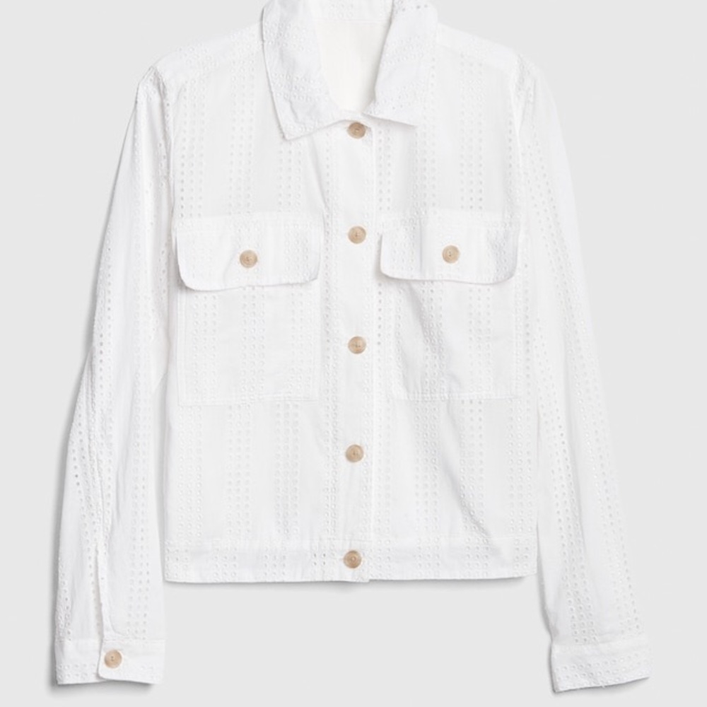 GAP White Eyelet Jacket